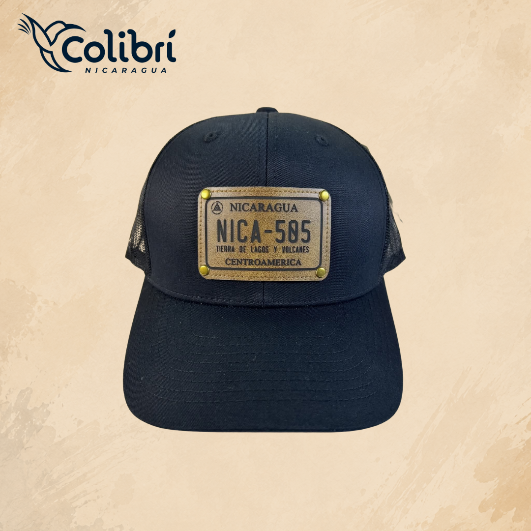 Gorra Nica 505 Parche Cuero (negro)