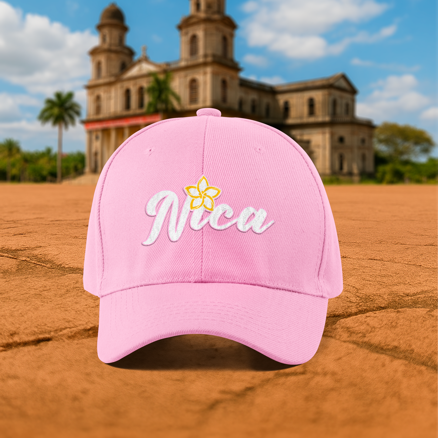 Gorra Nica Flor Rosada