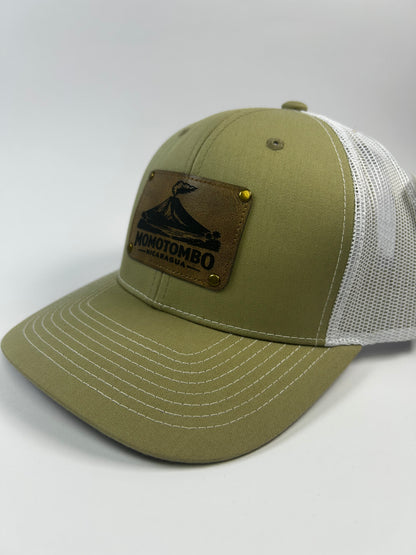 Gorra Momotombo Parche de Cuero (Beige)