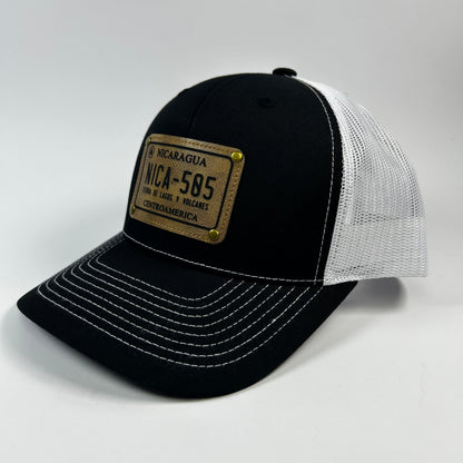 Gorra Nica 505 Parche Cuero (negro / blanco)
